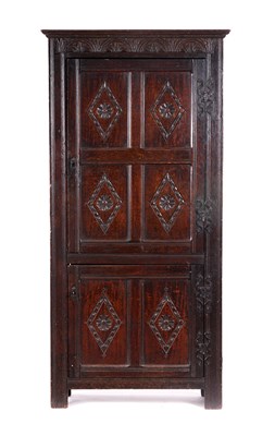 Lot 760 - AN UNUSUAL LATE 17TH CENTURY JOINED OAK...