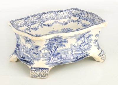 Lot 300 - A RARE 19TH CENTURY RIDGWAY BLUE AND WHITE...