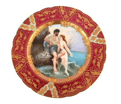 Lot 310 - A 19TH CENTURY VIENNA PORCELAIN CABINET PLATE...