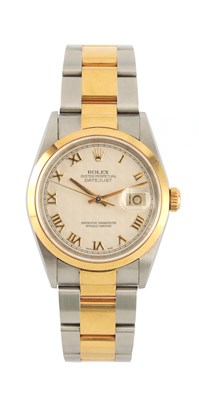 Lot 320 - A GENTLEMAN'S STEEL AND 18CT GOLD ROLEX OYSTER...