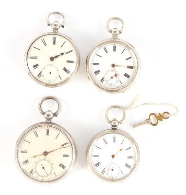 Lot 325 - A COLLECTION OF FOUR SILVER POCKET WATCHES one...