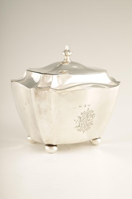 Lot 371 - A LATE 19TH CENTURY GEORGIAN STYLE SILVER TEA...