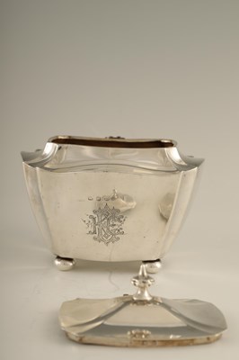 Lot 371 - A LATE 19TH CENTURY GEORGIAN STYLE SILVER TEA...