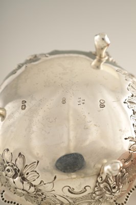 Lot 379 - A LATE 19TH CENTURY SILVER EMBOSSED SUGAR BOWL...