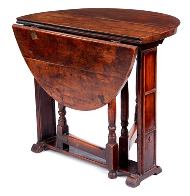 Lot 783 - AN UNUSUAL EARLY 18TH CENTURY FRUITWOOD SMALL...