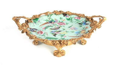 Lot 398 - A LATE 19TH CENTURY ORMOLU MOUNTED FAMILLE...