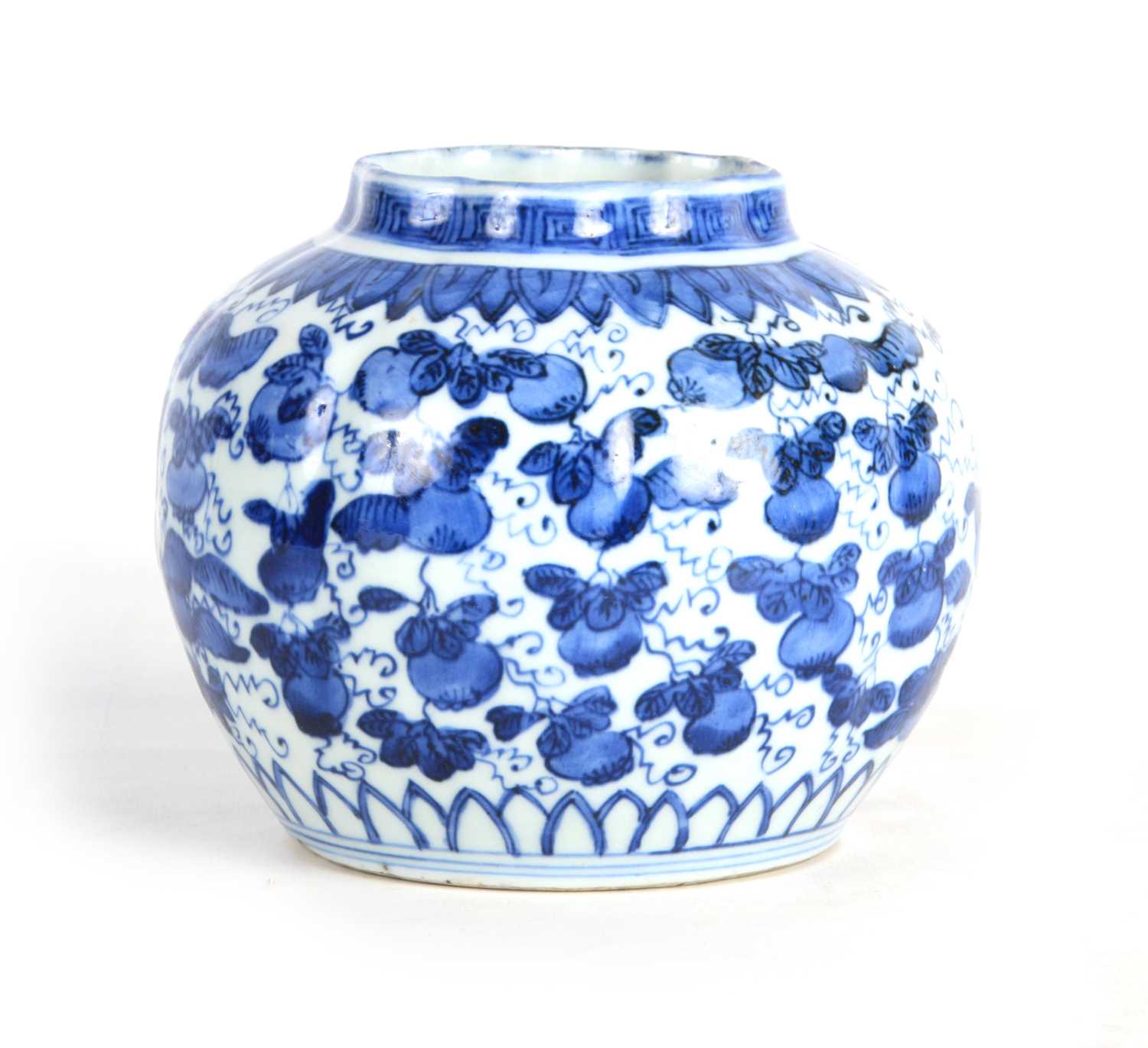 Lot 401 - A CHINESE MING BLUE AND WHITE WANLI VASE of...