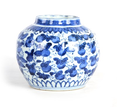 Lot 401 - A CHINESE MING BLUE AND WHITE WANLI VASE of...