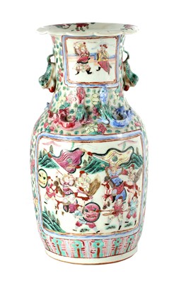 Lot 406 - A 19TH CENTURY CHINESE CANTON VASE decorated...