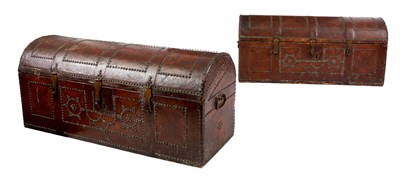 Lot 789 - AN UNUSUAL PAIR OF EARLY 18TH CENTURY STUDDED...