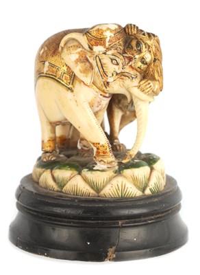 Lot 419 - A LATE 19TH CENTURY INDIAN CARVED IVORY...