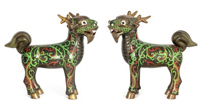 Lot 441 - A PAIR OF EARLY 20TH CENTURY CHINESE CLOISONNE...