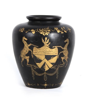 Lot 466 - A MEIJI PERIOD JAPANESE LACQUERED ARMORIAL...