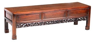 Lot 476 - A 19TH CENTURY CHINESE HARDWOOD ALTAR TABLE of...