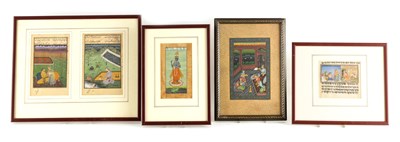 Lot 483 - A COLLECTION OF FIVE PERSIAN PAINTINGS four...