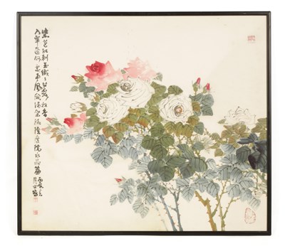 Lot 487 - WITHDRAWN - A 20TH CENTURY CHINESE WATERCOLOUR...