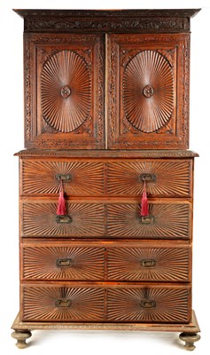 Lot 492 - AN EARLY 19TH CENTURY ANGLO INDIAN HARDWOOD...