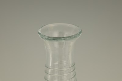 Lot 5 - AN 18TH CENTURY CLEAR GLASS DECANTER with...