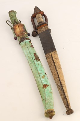 Lot 506 - TWO 19TH CENTURY AFRICAN DAGGERS one with a...