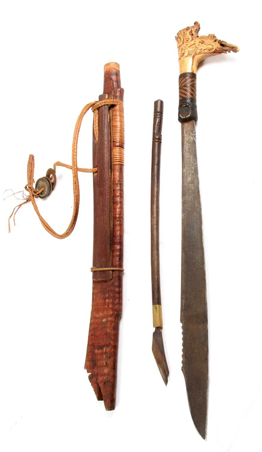 Lot 507 - A 19TH CENTURY MODANG DAYAK MANDAU SWORD...