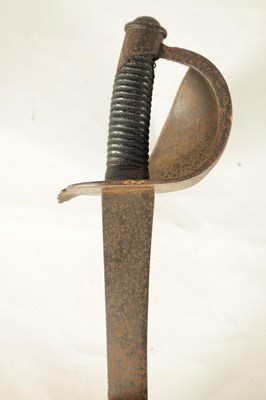 Lot 510 - AN 18TH CENTURY CUTLASS SWORD with short sabre...