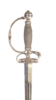 Lot 512 - A QUEEN ANNE SILVER HILTED SMALL-SWORD the...