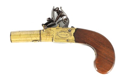 Lot 515 - ALLEN A LATE 18TH CENTURY FLINTLOCK MUFF...