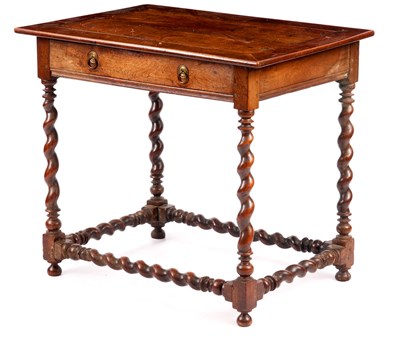 Lot 808 - A WILLIAM AND MARY SOLID WALNUT SIDE TABLE...