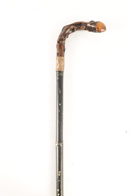 Lot 544 - A 19TH CENTURY SWORD STICK with ebonised faux...