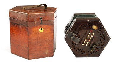 Lot 562 - A MID 19TH CENTURY WHEATSTONE CONCERTINA...