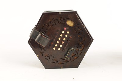 Lot 562 - A MID 19TH CENTURY WHEATSTONE CONCERTINA...