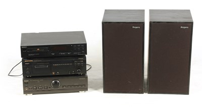 Lot 571 - A PAIR OF SPEAKERS BY ROGERS LS6A, A TECHNICS...