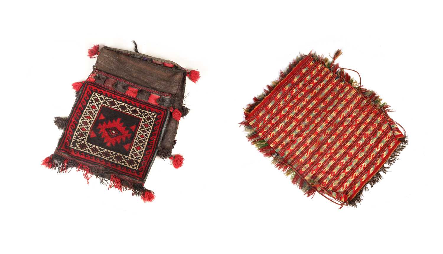 Lot 604 - THREE 19TH CENURY SMALL WOVEN RUGS