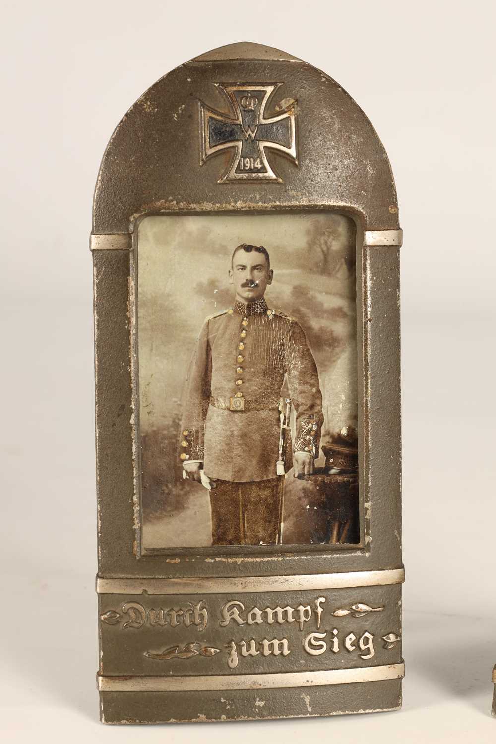 Local German Photo Frame Lot 633 - A PAIR OF WWI GERMAN PICTURE FRAMES of