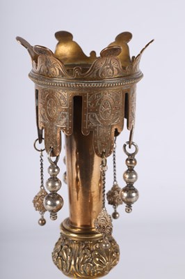 Lot 661 - A LATE 19TH CENTURY BRONZE AND SILVERED BRONZE...