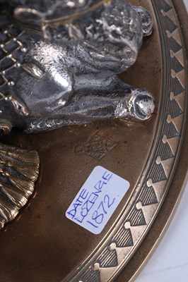 Lot 661 - A LATE 19TH CENTURY BRONZE AND SILVERED BRONZE...