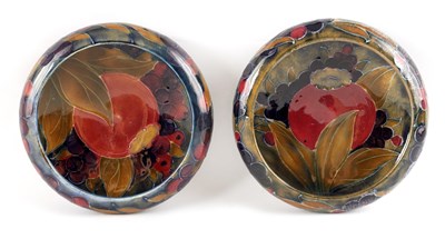 Lot 68 - TWO EARLY WILLIAM MOORCROFT CIRCULAR SHALLOW...