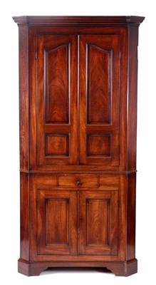 Lot 837 - A LATE 18TH CENTURY FIGURED MAHOGANY STANDING...