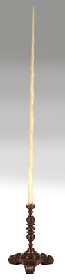 Lot 736 - A LARGE 19TH CENTURY NARWHAL TUSK mounted on a...