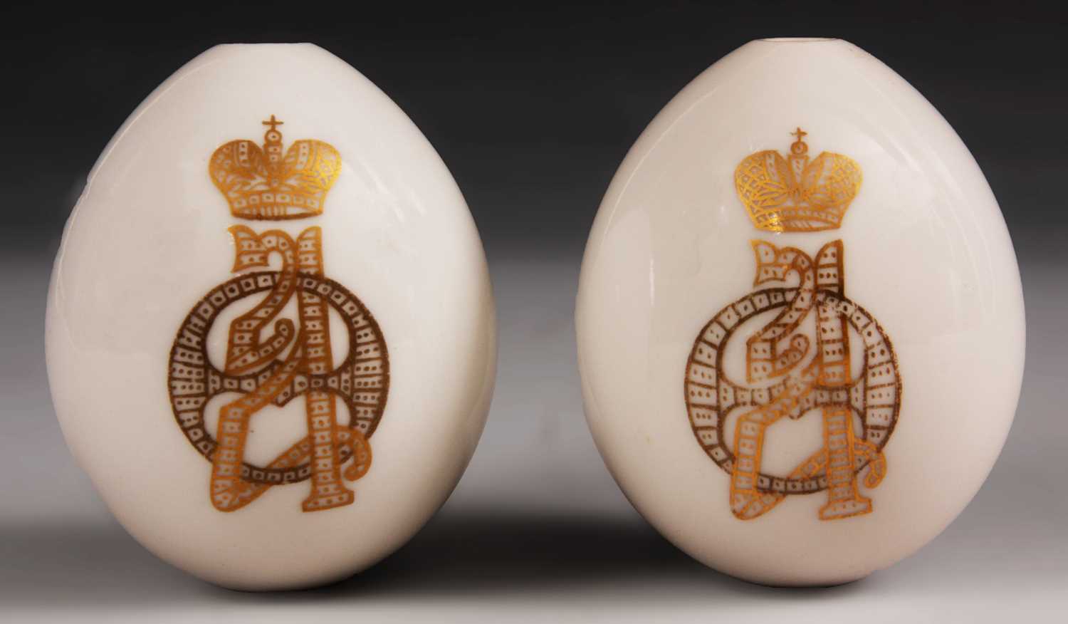 Lot 64 - An unusual pair of Russian White Porcelain...