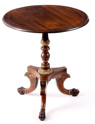 Lot 870 - A REGENCY ROSEWOOD OCCASIONAL TABLE WITH LATER...