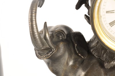 Lot 899 - A 19TH CENTURY FRENCH BRONZE MANTEL CLOCK...