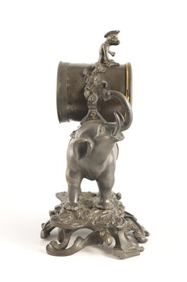 Lot 899 - A 19TH CENTURY FRENCH BRONZE MANTEL CLOCK...