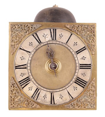 Lot 12 - WILLIAM BALL, BISTER. AN EARLY 18TH CENTURY HOOK AND SPIKE WALL CLOCK