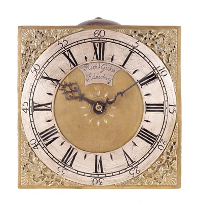 Lot 854 - RICHARD GILKES, ADDERBURY. AN EARLY 18TH CENTURY HOOK AND SPIKE WALL CLOCK