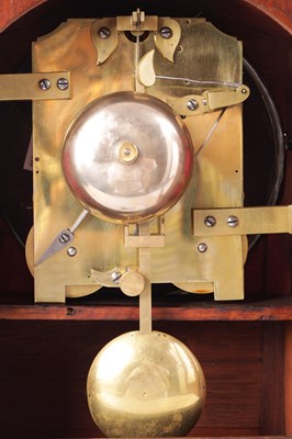 Lot 825 - GEORGE TRENDELL, MAIDENHEAD  A REGENCY BRASS INLAID MAHOGANY BRACKET CLOCK