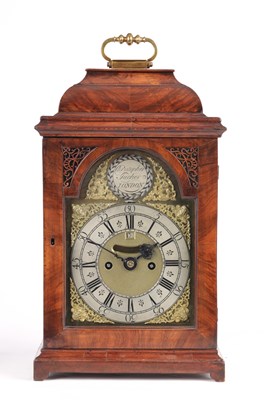 Lot 941 - CHRISTOPHER TUCKER, LONDON  A MID 18TH CENTURY WALNUT QUARTER REPEATING BRACKET CLOCK