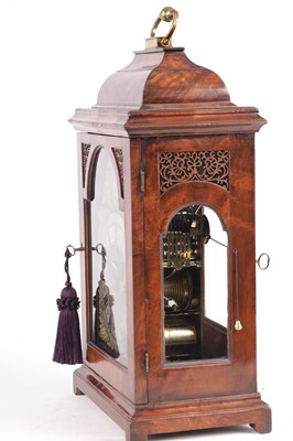 Lot 941 - CHRISTOPHER TUCKER, LONDON  A MID 18TH CENTURY WALNUT QUARTER REPEATING BRACKET CLOCK