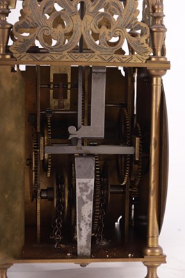 Lot 547 - THOMAS MOORE, IPSWICH  A 20TH CENTURY BRASS LANTERN CLOCK