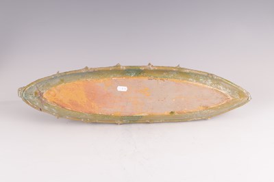 Lot 104 - A MING PERIOD CHINESE TERRACOTTA MODEL OF A BOAT